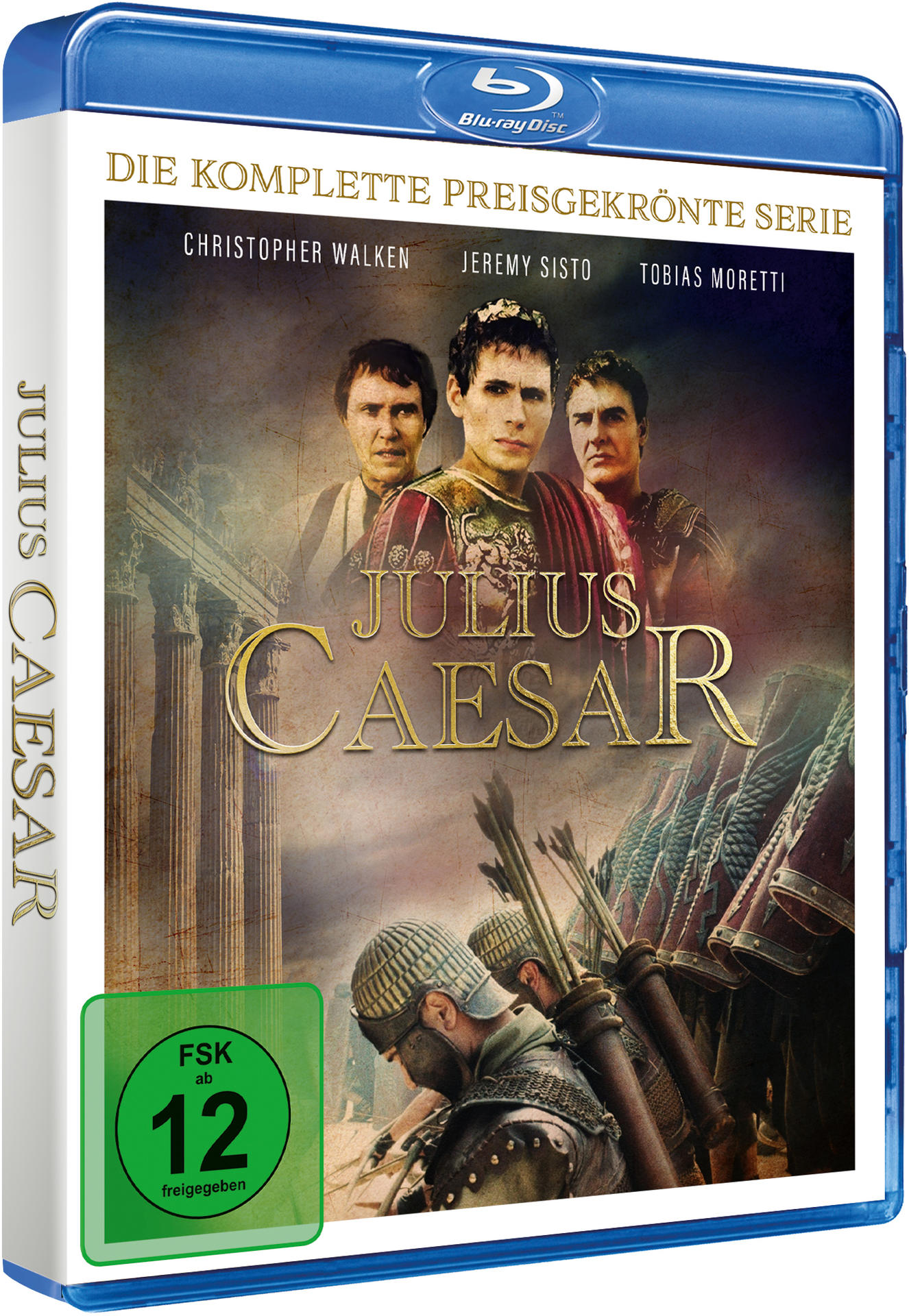 Blu-ray-Disc-Hülle für "Julius Caesar" mit den Schauspielern Christopher Walken, Jeremy Sisto.