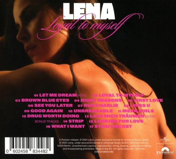 Albumcover mit dem Rücken einer Frau, Text über das Album und Trackliste.