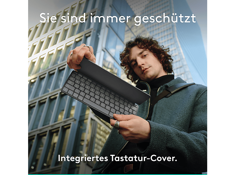 Thumbnail - LOGITECH Keys-To-Go 2 für iPad, iPhone, Mac und Apple TV kabellose Tastatur Graphite