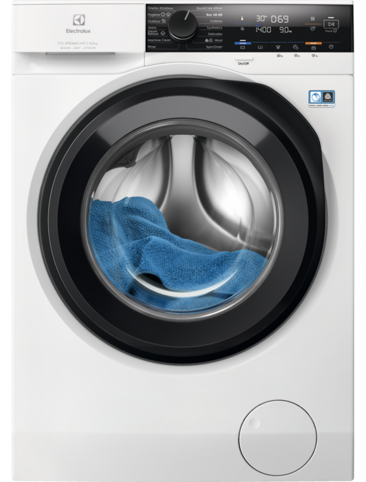 ELECTROLUX EW7W4492E Mosó és szárítógép, D/A, 9/5, 1400 f/p, Ökoinverter, Hygiene progr. gőzzel, Steamrefresh, QuickCare 69min, OneGo 20/60min