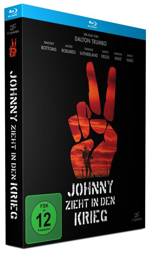 Johnny zieht in den Krieg Filmbox, mit dem Filmtitel darauf.