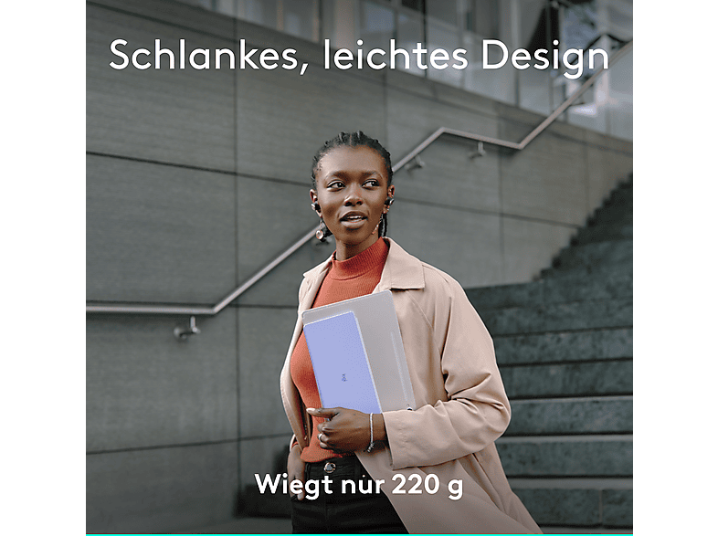 LOGITECH Keys-To-Go 2, schlanke und kompakte kabellose Tastatur Lilac