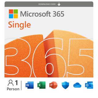 Microsoft 365 Single, 12 Monate für 1 Nutzer (5 Geräte), 1 TB Cloudspeicher, Download Code - [Multiplattform]