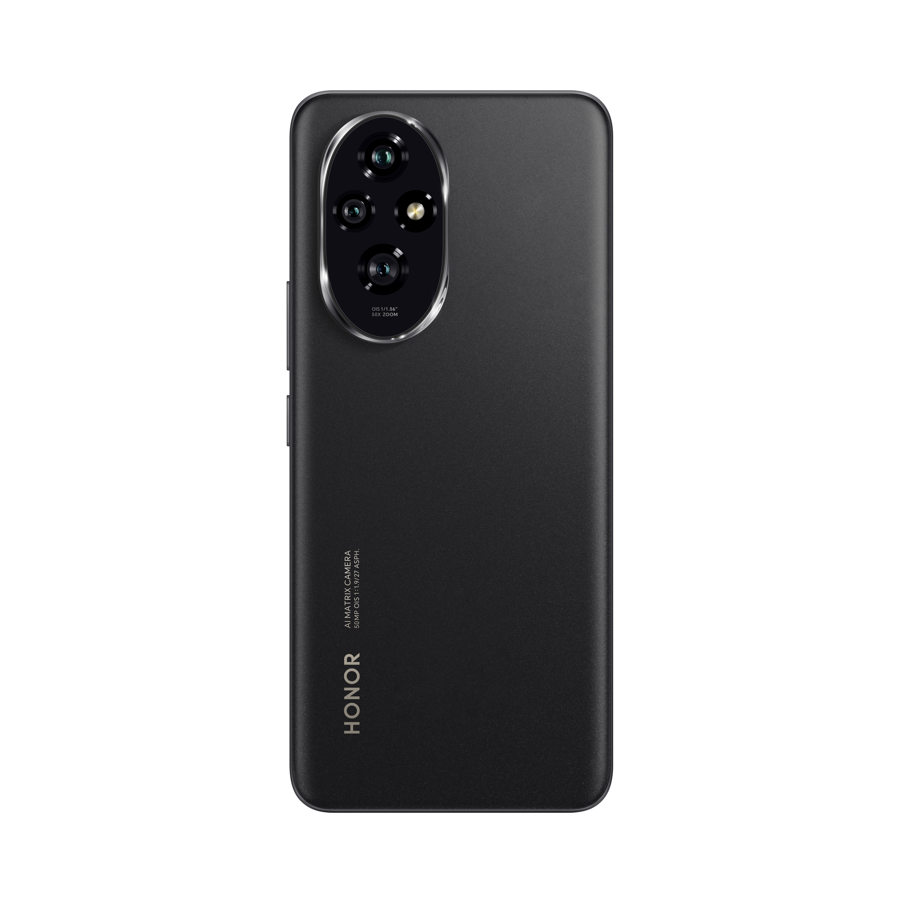 Schwarzes Honor-Telefon, Rückansicht, mit mehreren Kameras.