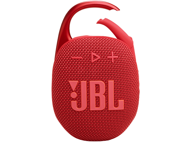 Altavoz inalámbrico – JBL Clip 5, 7 W, Bluetooth, 12 h Autonomía, Resistente al Agua IP67, Auracast, Rojo