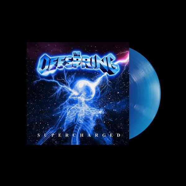 The Offspring album borító csontvázzal és villámlással. Kék hanglemez.