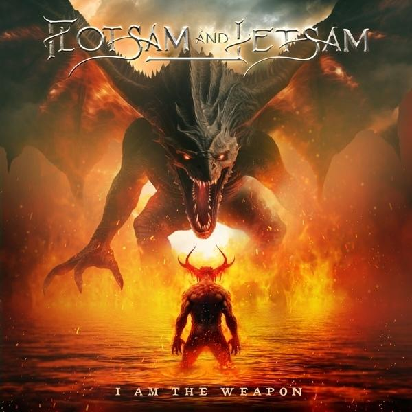 Albumcover mit einem Drachen und einem Mann. Der Titel lautet 'I Am The Weapon'.