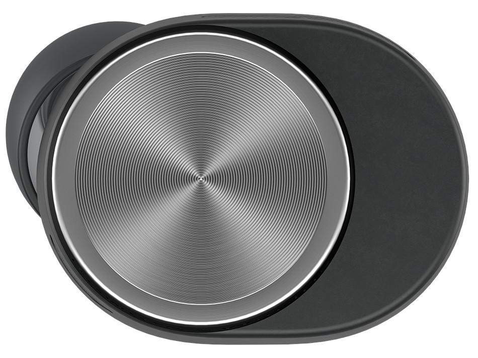 Zbliżenie czarnej i srebrnej słuchawki.