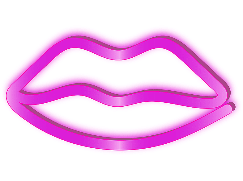 Lampada da parete LED Ttex Neon Lips, Fucsia