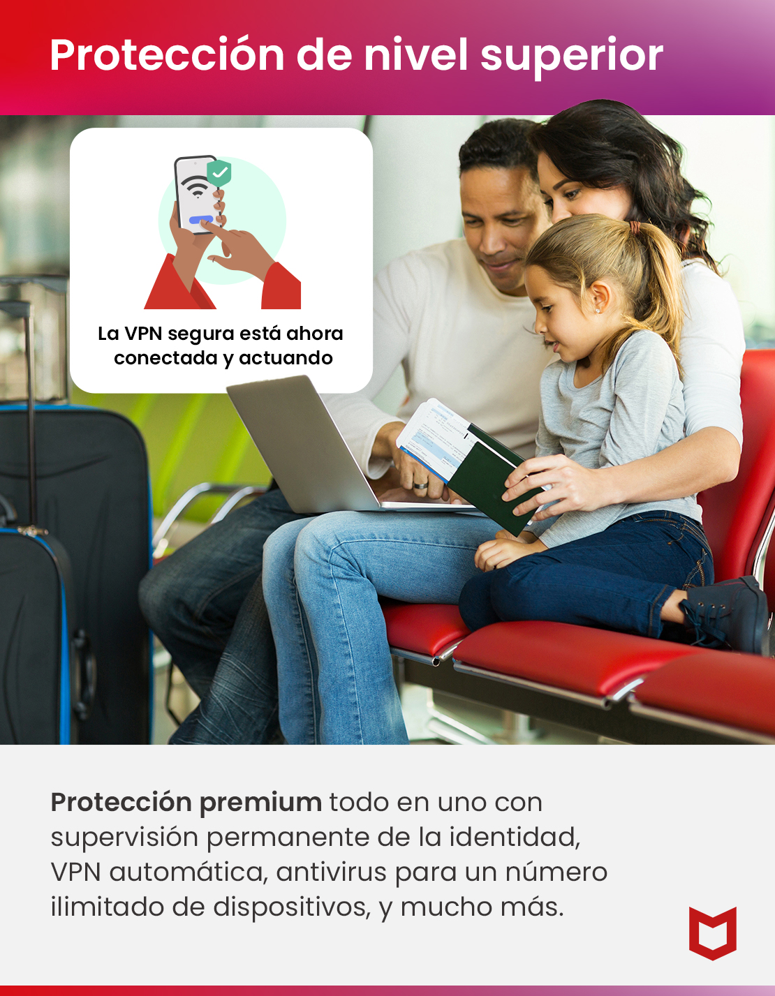 Antivirus - McAfee® Premium Family ES MSH, dispositivos ilimitados. Suscripción 1 año. (Formato Físico)