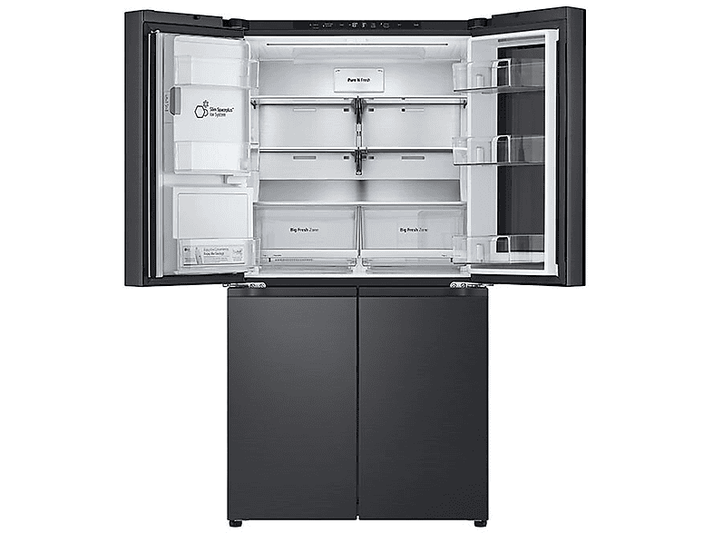 LG Electronics GMG960EVEE Side by Side, Kühl- und Gefrierkombination, mit InstaView® & Craft Ice (638 l, E, 1792 mm hoch, No Frost (verminderte Eisbildung), Essence Black Steel) — Foto 2 von 5