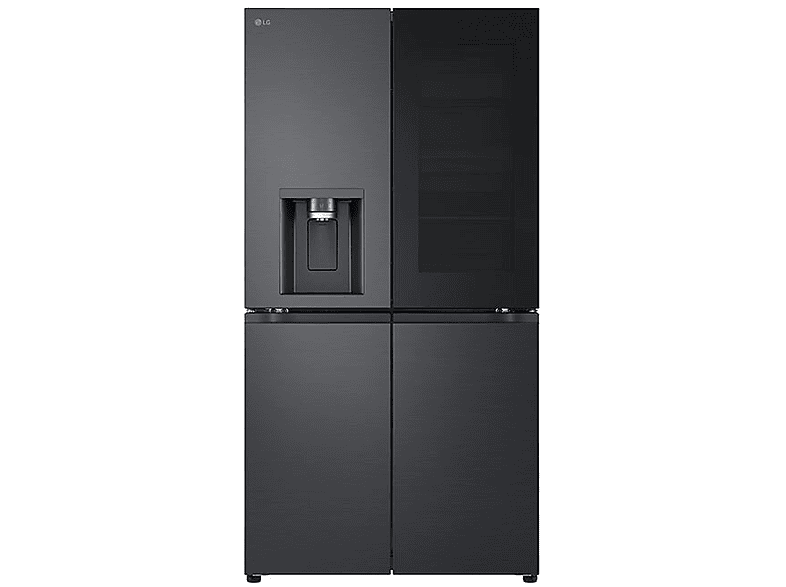 LG Electronics GMG960EVEE Side by Side, Kühl- und Gefrierkombination, mit InstaView® & Craft Ice (638 l, E, 1792 mm hoch, No Frost (verminderte Eisbildung), Essence Black Steel) — Foto 4 von 5