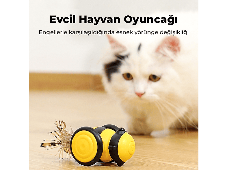 NEUTRON Hareketli Kedi Oyuncağı Sarı_1