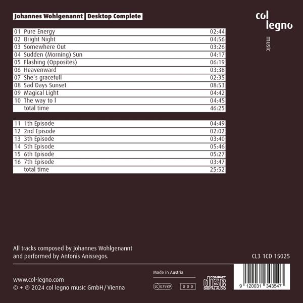 Musik-CD-Cover mit Titelliste und anderen Informationen.