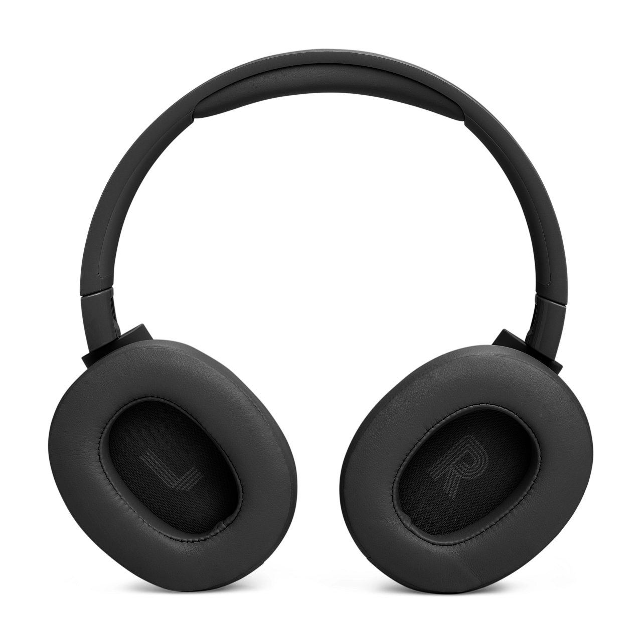 Schwarze Over-Ear-Kopfhörer, mit den Buchstaben 'L' und 'R' auf den Ohrmuscheln sichtbar. Weißer Hintergrund.
