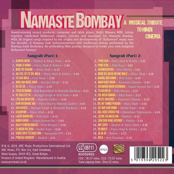CD-Cover mit Text über eine Bollywood-Musikhuldigung in Hindi.