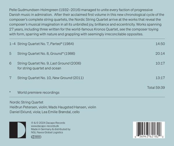 Rückseite einer CD mit Text über eine musikalische Komposition.