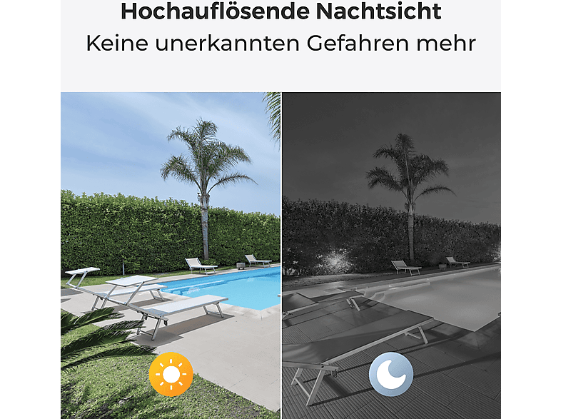 Reolink 5MP PoE IP-Dome-Kamera mit Personen/Fahrzeug-Erkennung P324, Überwachungskamera (Anzahl Kameras: 1, für Innen + Außen, Nachtsichtfunktion, Netzbetrieb, Schwenkbar, Neigbar, 3K, Weiß) — Foto 2 von 5
