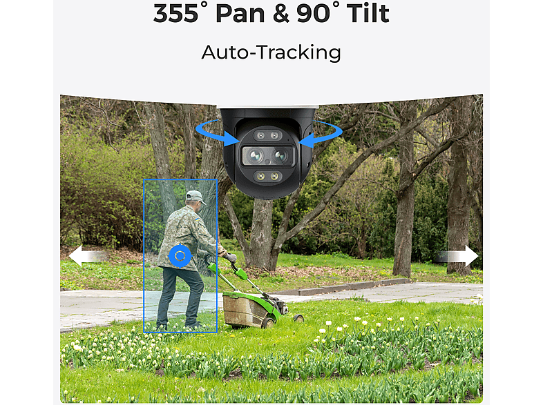 Reolink 4K Dual-Objektiv Wi-Fi PTZ, Überwachungskamera (Anzahl Kameras: 2, für Innen + Außen, Nachtsichtfunktion, Netzbetrieb, Starr, QSXGA, Weiß) — Foto 2 von 5