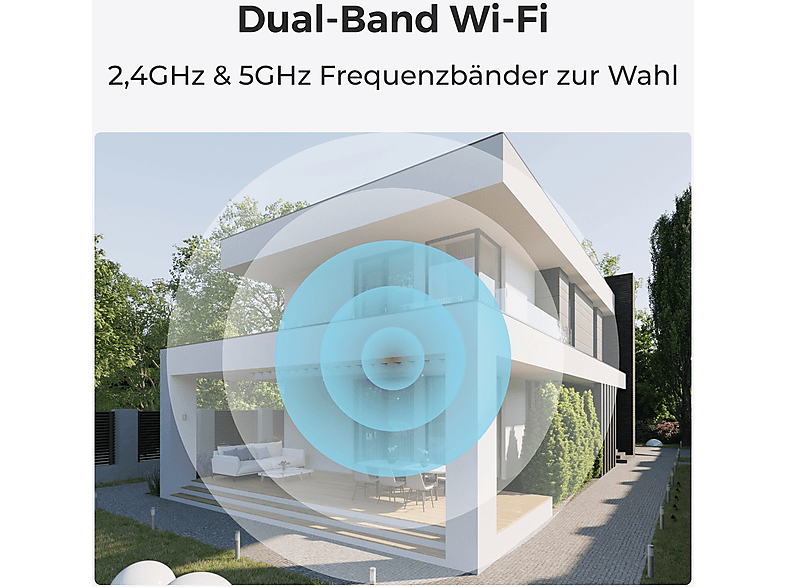 Reolink 4K Dual-Objektiv Wi-Fi PTZ, Überwachungskamera (Anzahl Kameras: 2, für Innen + Außen, Nachtsichtfunktion, Netzbetrieb, Starr, QSXGA, Weiß) — Foto 4 von 5