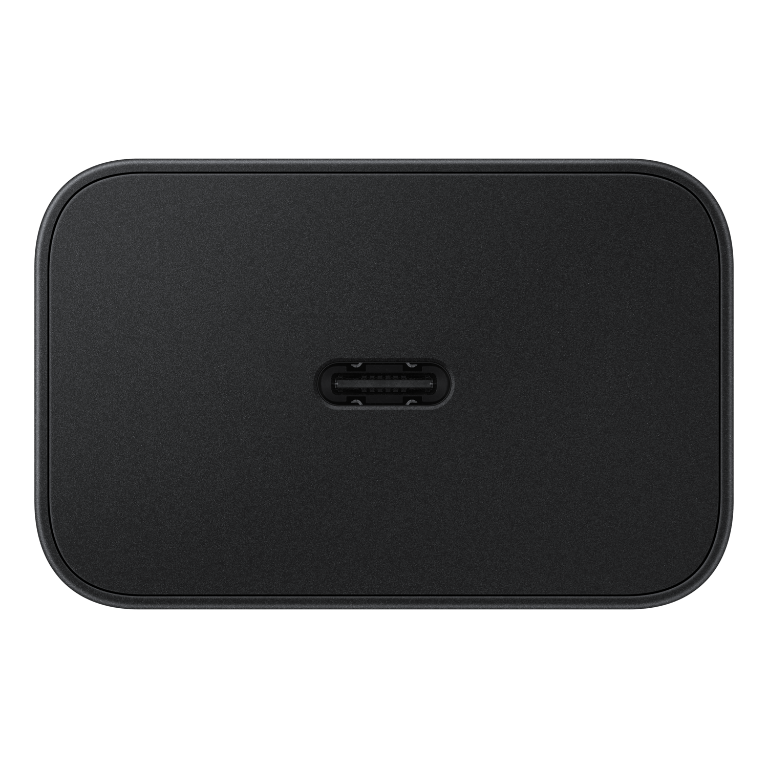 A black rectangle USB-C charger, with a USB-C port visible.