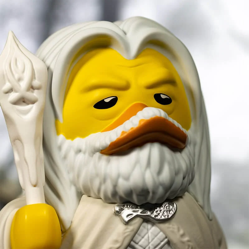 Egy kacsajáték Gandalf a Szürke dizájnnal, pálcával.