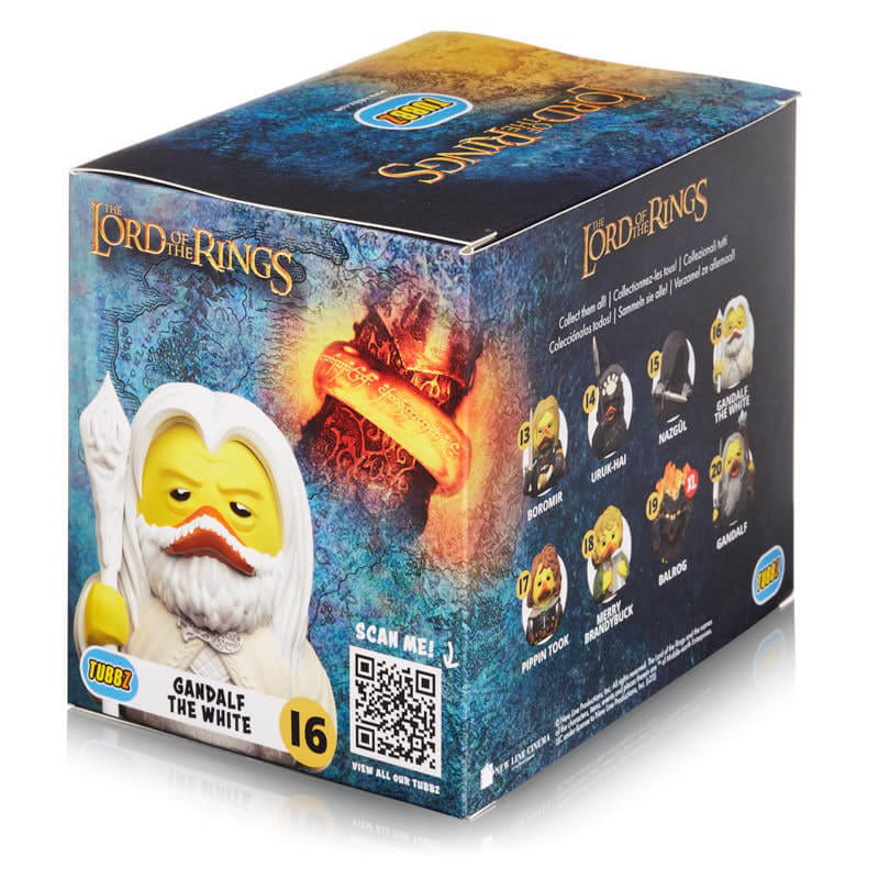 A Gyűrűk Ura Tubbz figurák doboza. Gandalf The White látható.