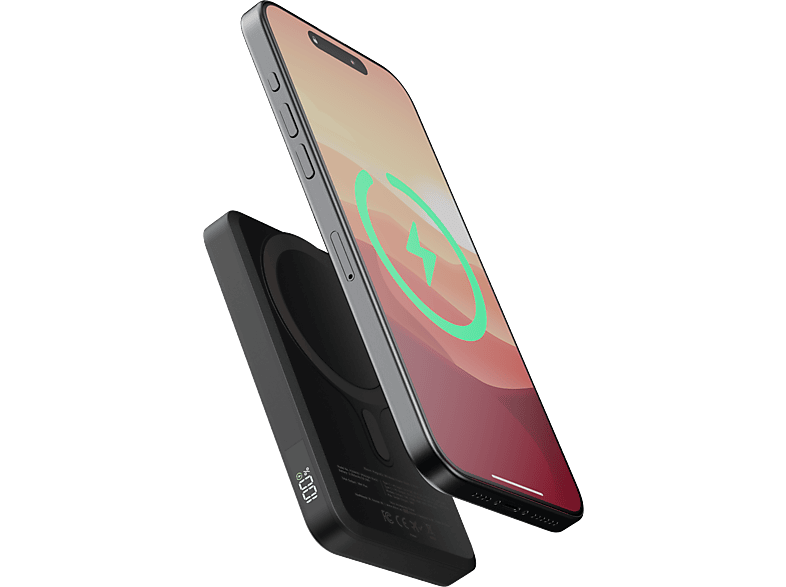 Xtorm Magnetic Wireless 15W Power Bank, USB-C 5.000mAh Powerbank (Akku) - schwarz - 5000 mAh — Foto 4 von 5