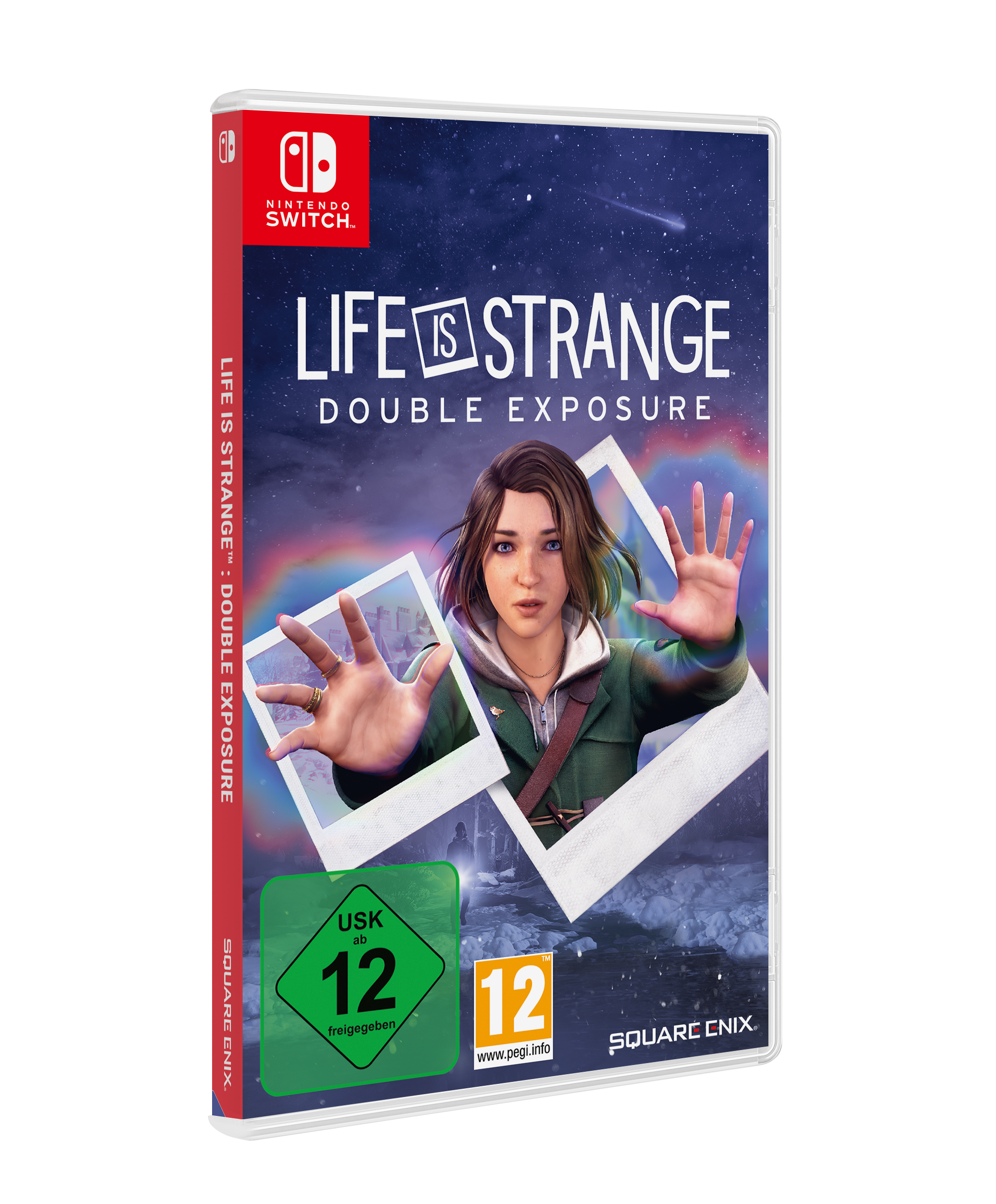 Life is Strange: Double Exposure Spielbox mit einer Frau im Rahmen.