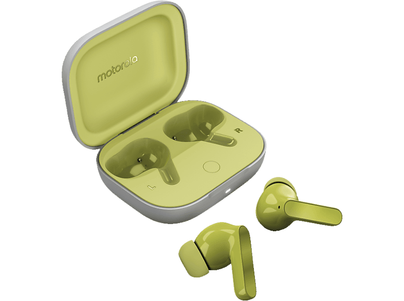 MOTOROLA Moto Buds TWS Bluetooth fülhallgató mikrofonnal, zöld-sárga