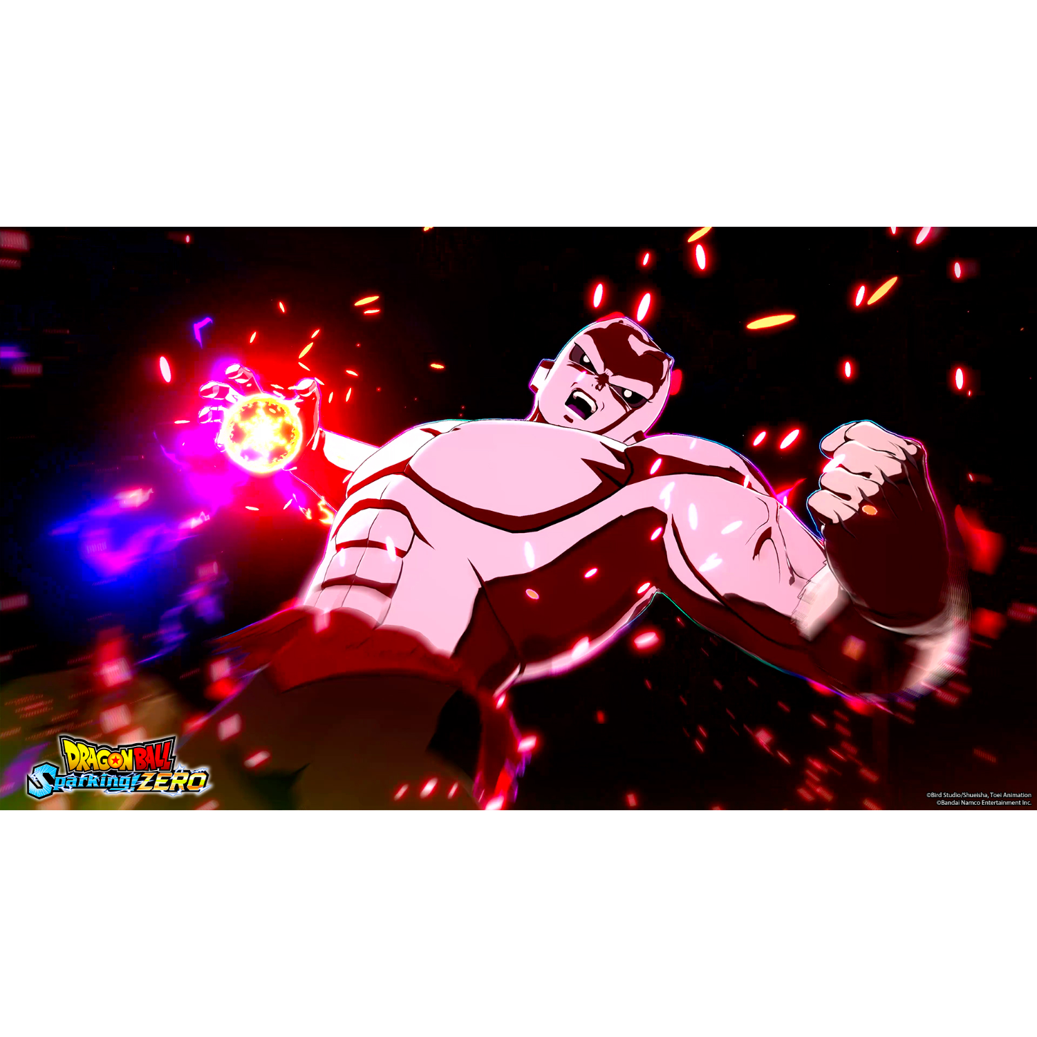 An animated image of a muscular, bald character with red energy effects.
