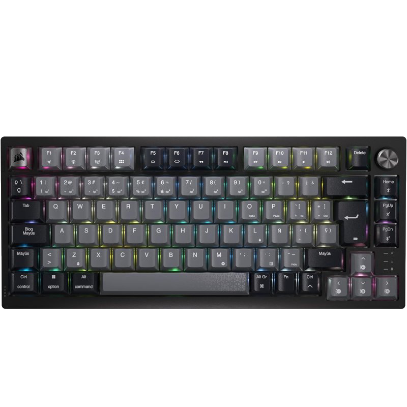 Teclado gaming Corsair K65 PLUS WIRELESS, USB, Teclas iluminadas