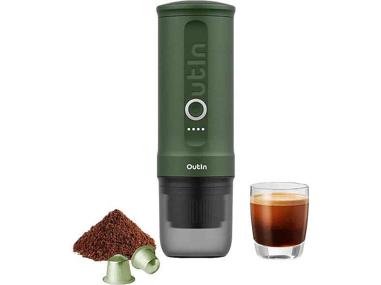 OutIn OTEM-01-FG Nano Tragbare Espressomaschine Waldgrün