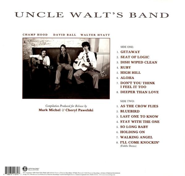 Albumcover mit Bandmitgliedern, Texten und Titelliste.