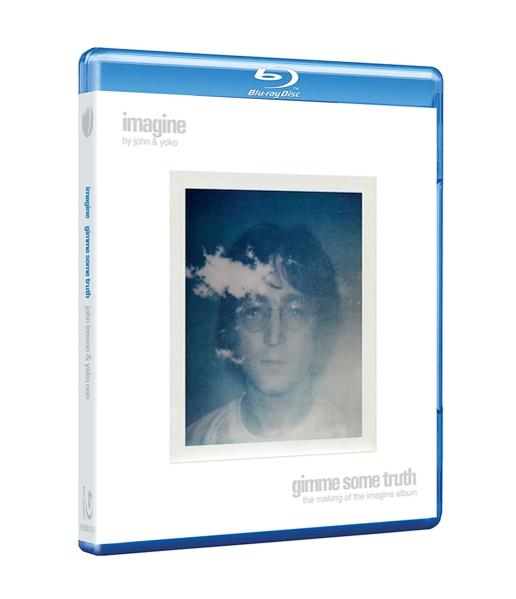Blu-ray-Cover: Imagine von John & Yoko, ein Foto im Polaroid-Stil von John Lennon.