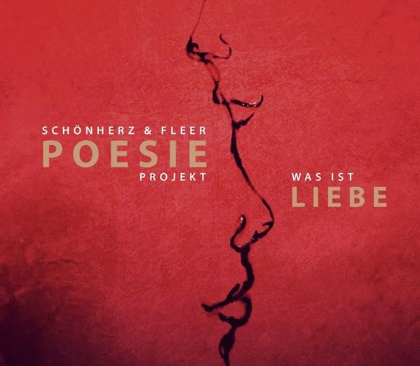 Albumcover mit rotem Hintergrund, Gesichtsumriss und Text in Weiß.
