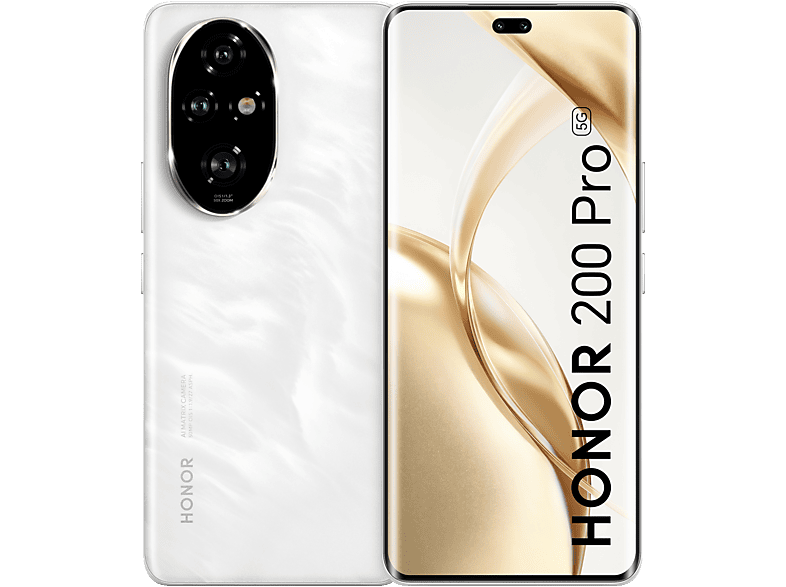 Móvil - Honor 200 Pro, Moonlight White, 512 GB, 12 GB RAM, 6.78