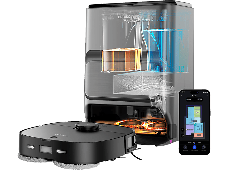 Wischroboter Rund 25cm - Automatischer Reiniger Mit Nass/Trocken Funktion