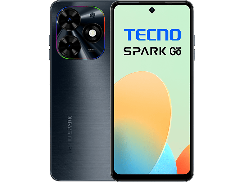 TECNO SPARK GO 2024 4G 3/64 GB DualSIM Fekete Kártyafüggetlen Okostelefon