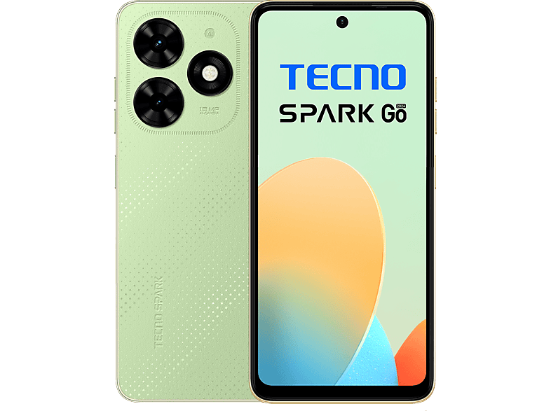 TECNO SPARK GO 2024 4G 3/64 GB DualSIM Zöld Kártyafüggetlen Okostelefon