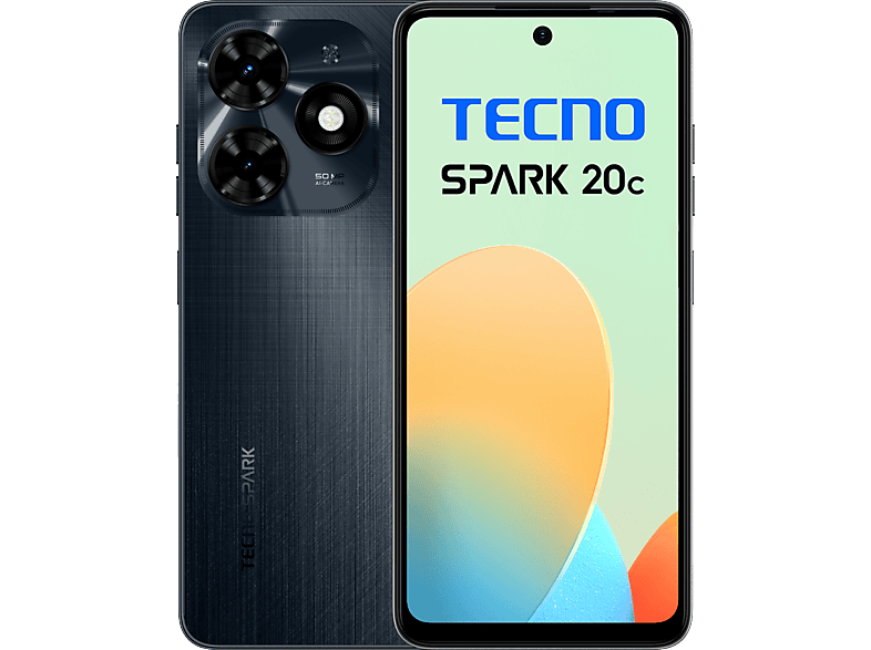 TECNO SPARK 20C 4G 4/128 GB DualSIM Fekete Kártyafüggetlen Okostelefon