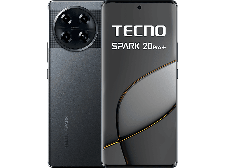 TECNO SPARK 20 PRO+ 4G 8/256 GB DualSIM Fekete Kártyafüggetlen Okostelefon