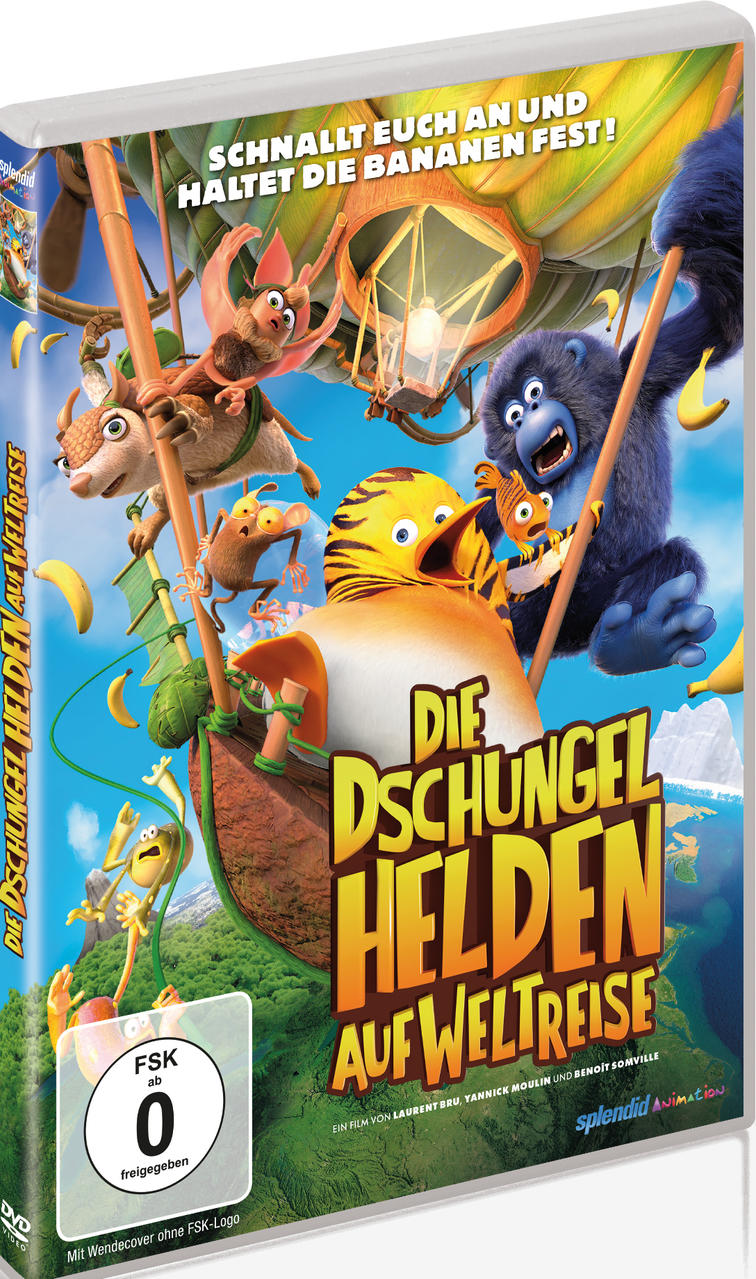 DVD-Cover eines Animationsfilms mit Dschungel-Thema und mehreren Figuren.