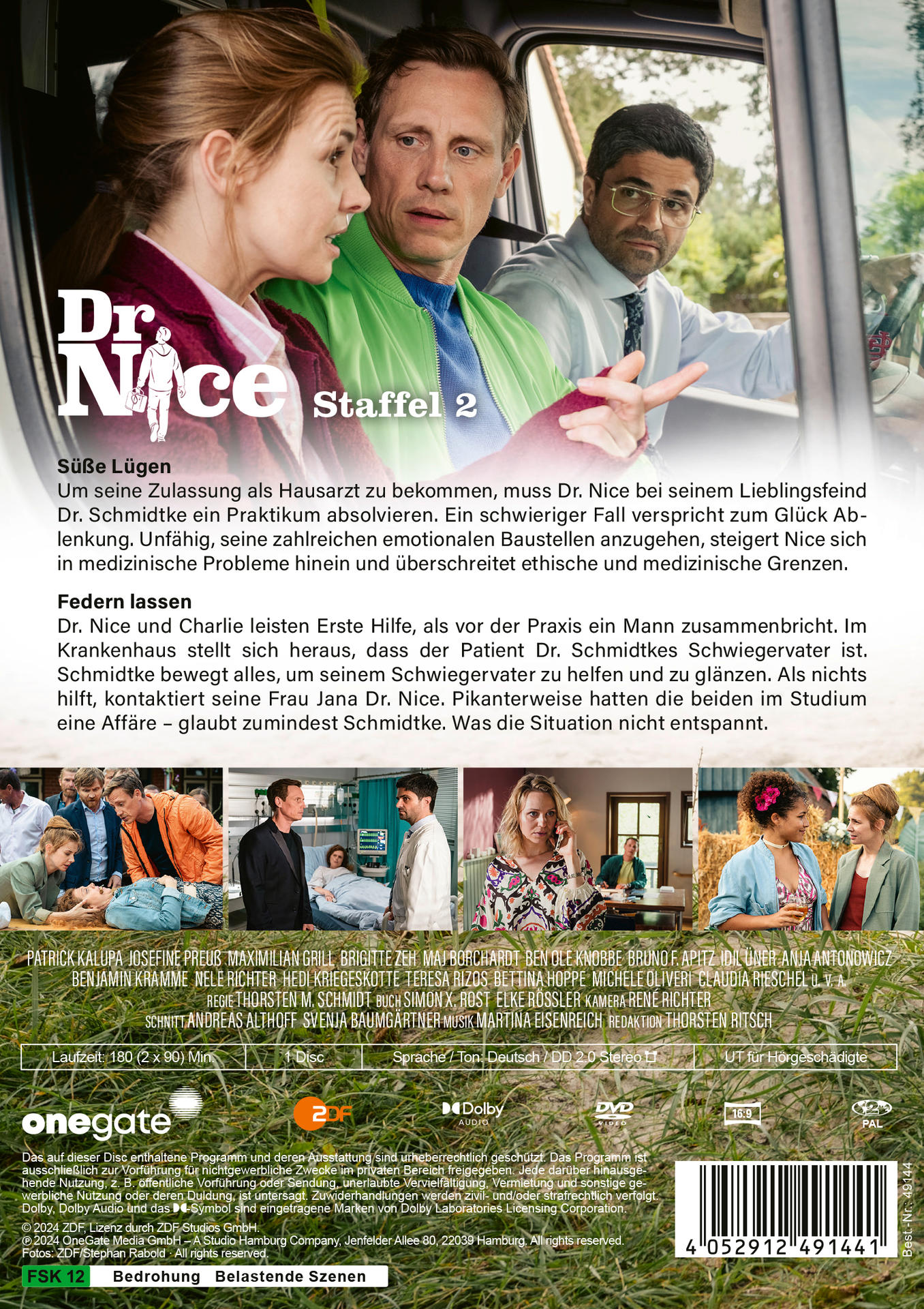 DVD-Cover von 'Dr. Nice' mit Schauspielern und Text.