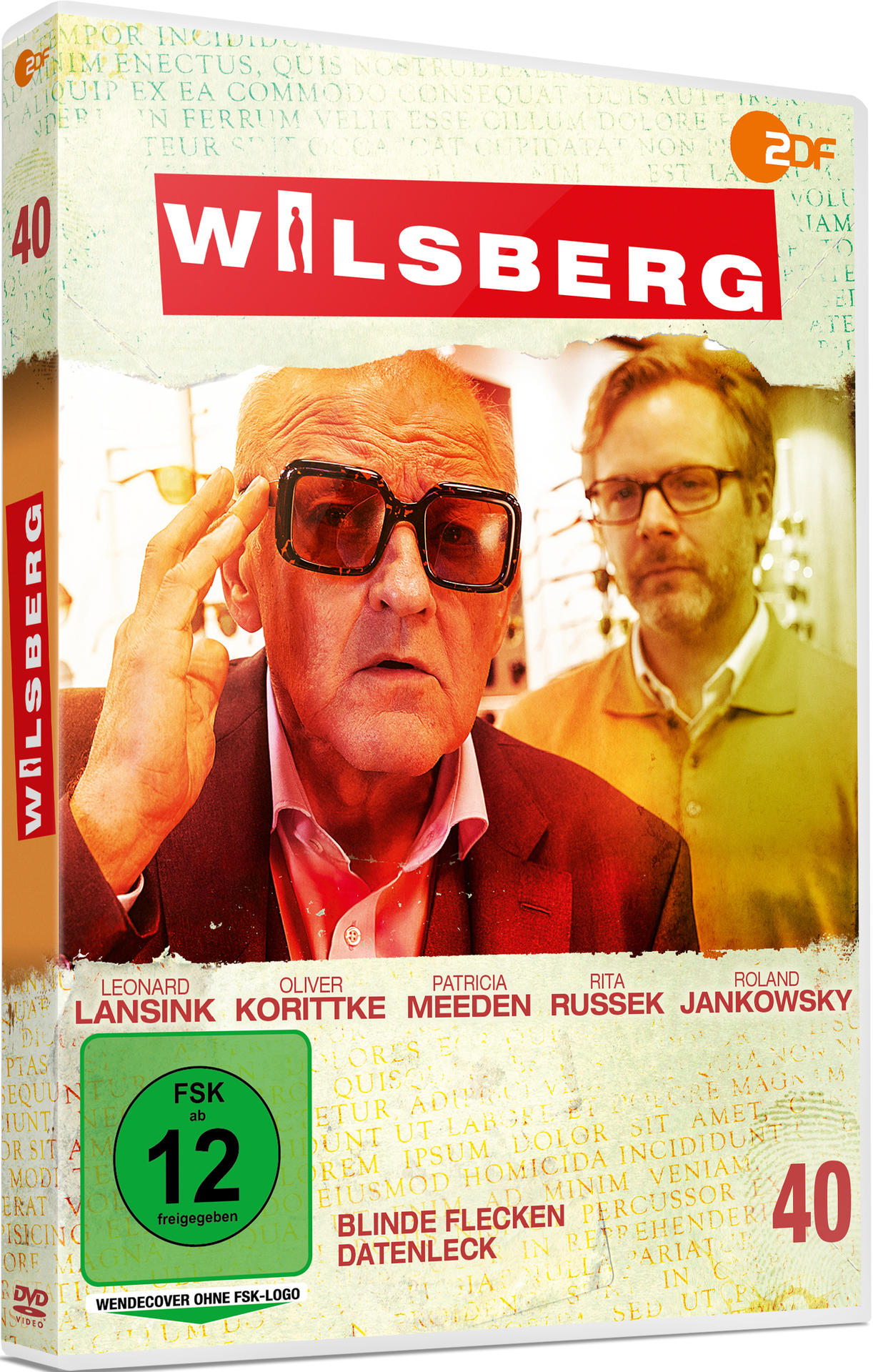 DVD-Cover: zwei Männer mit Brille. Titel Wilsberg und weiterer Text.