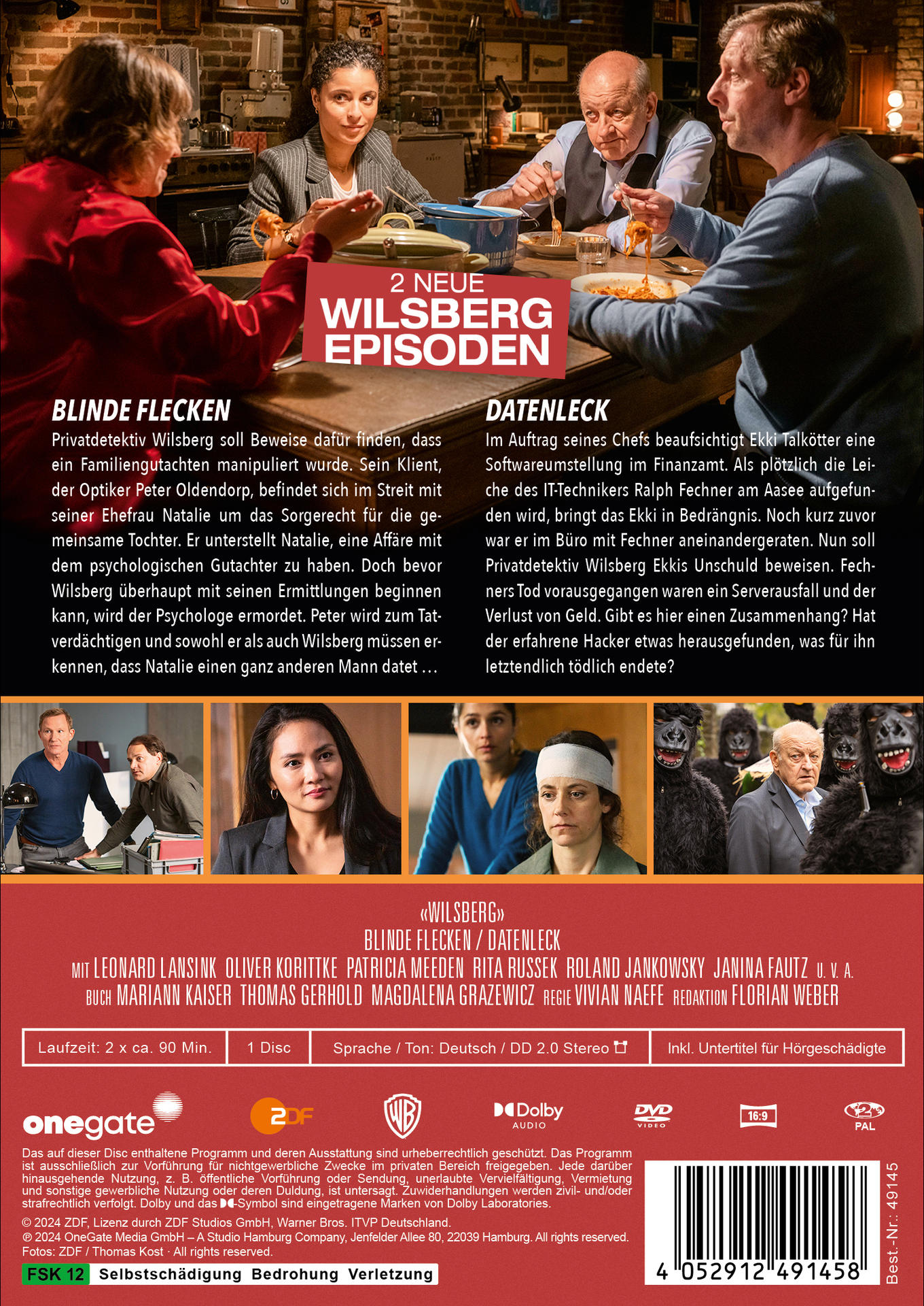 Ein Filmplakat mit Schauspielern, Text und einem DVD-Logo.