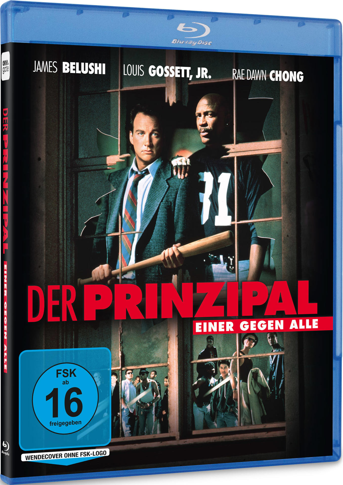 Ein Blu-ray-Filmcover mit dem Titel 'DER PRINZIPAL' und James Belushi auf dem Cover.