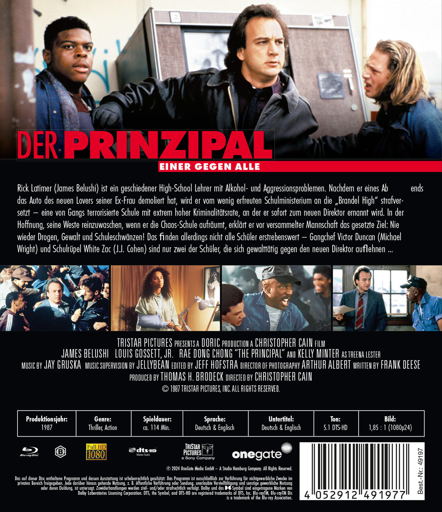 Filmposter: 'Der Prinzipal'. Zeigt einen Mann, der mit anderen steht, Text auf Deutsch.