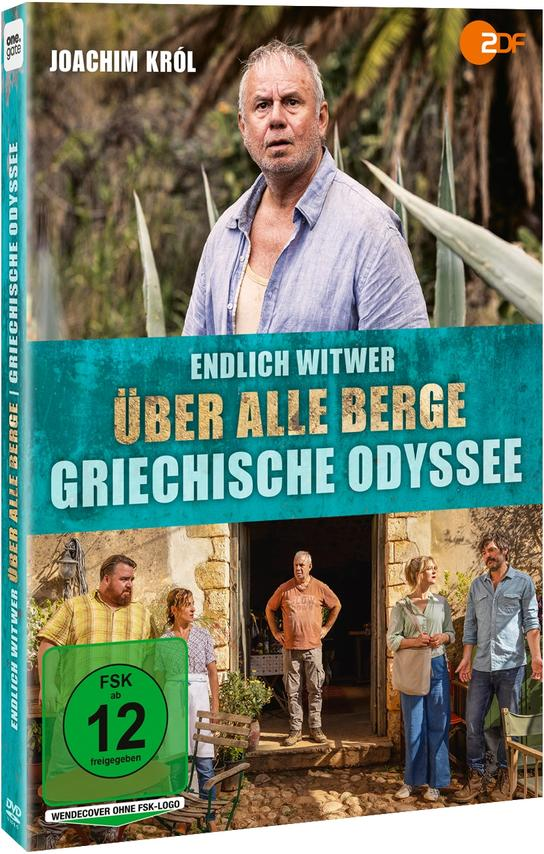 DVD-Cover. Mann auf Straße, Titel: Über Alle Berge, Griechische Odyssee.