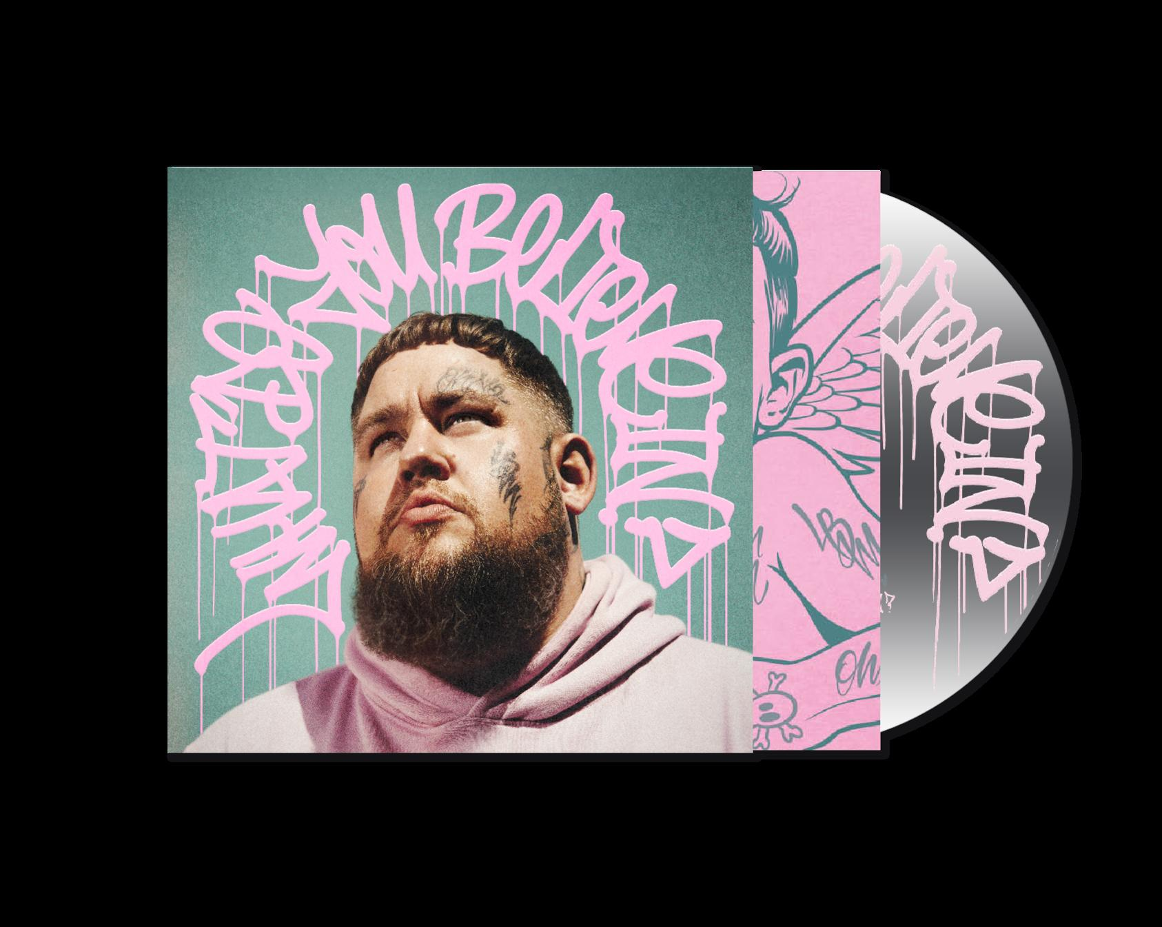 Ein CD-Albumcover mit einem Mann mit Tätowierungen, der nach oben schaut.